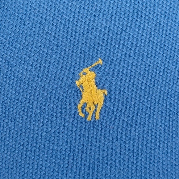 NWT Ralph Lauren Stretch Mesh Polo Shirt Girl's Large (12-14) Blue - Picture 5 of 7